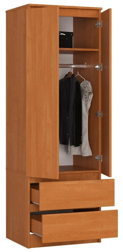 Armoire, armoire 2 portes, 2 tiroirs 180 x 60 x 51 cm BEAUCOUP DE COULEURS !! - Photo 4/4