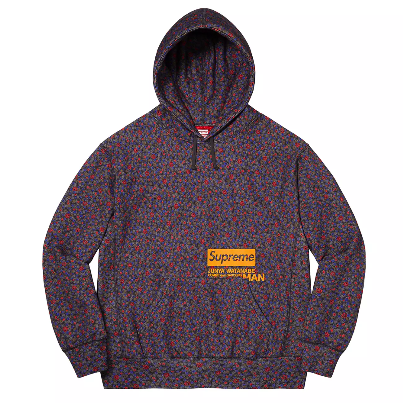Neuf avec étiquettes boîte d'impression florale Supreme Junya Watanabe logo sweat à capuche homme FW21 DS AUTHENTIQUE