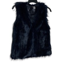 Divided- Black Faux Fur Vest. Nwot. Size 10
