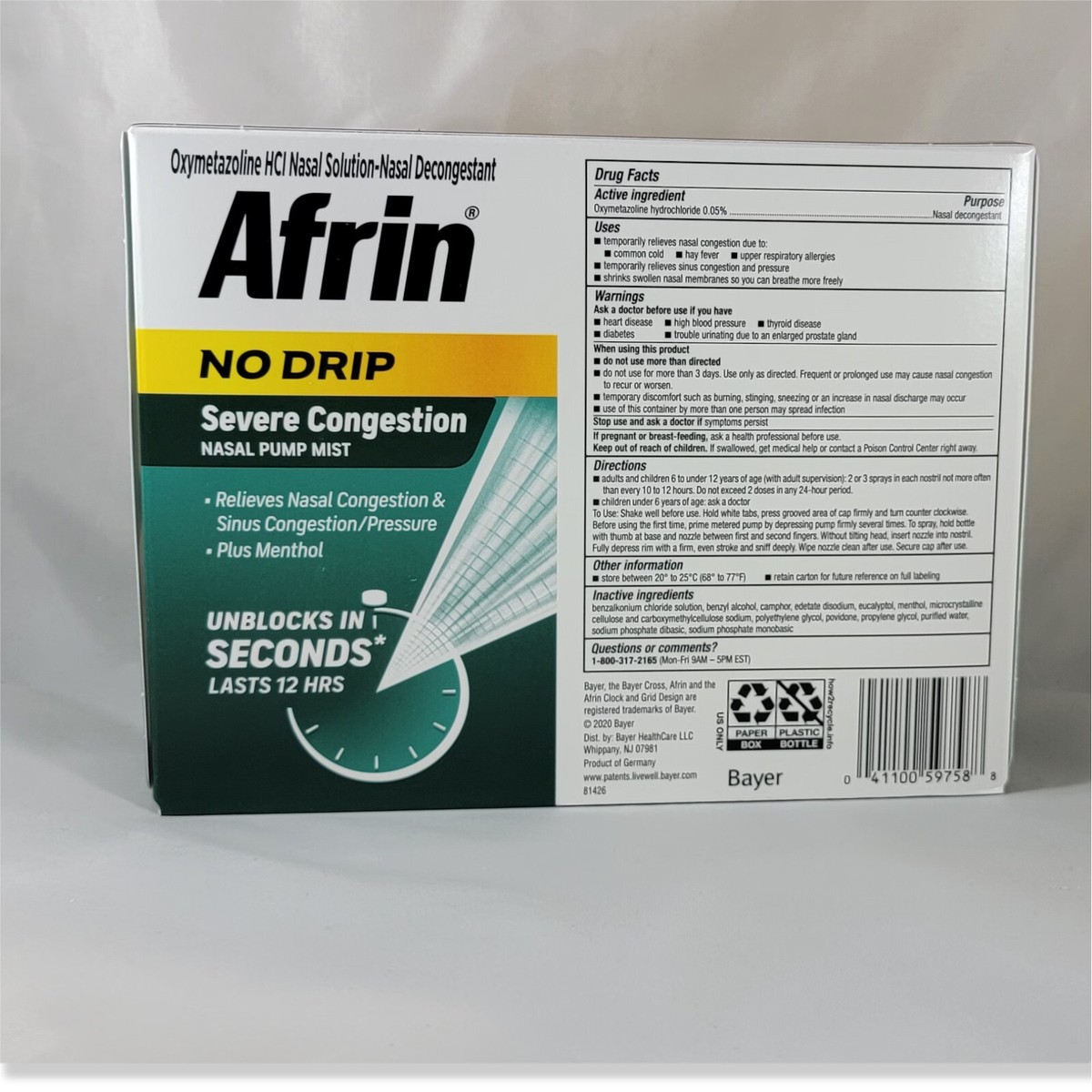 Afrin No Drip Severe Congestion .TRIPLE PACK . 3/20ml | eBay