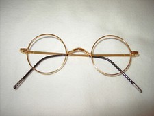 Nickel Antik Klassik  W Steg Sattel Steg Vintage Retro  Brille Panto rund 39 mm