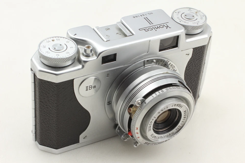 🎦👀🌟N COMO NUEVA🌟 Konica IIB-m telémetro cámara fotográfica hexagonal 45 mm F/3,5 de JAPÓN Foto 4 de 4