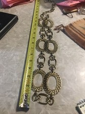 Vintage Gold Tone Dress Belt 24 Inches In Total B15