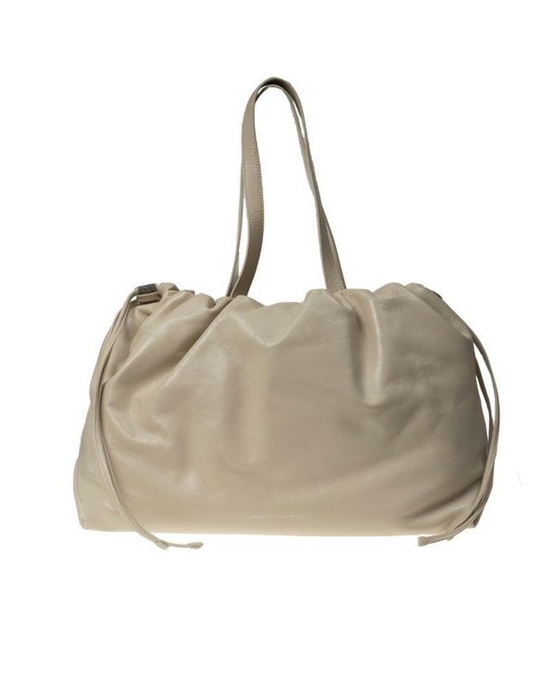VIP【関税送料無料】希少 BRUNELLO CUCINELLI SOFT LEATHER BAG BRUNELLO CUCINELLI Monili solid beige soft leather shoulder