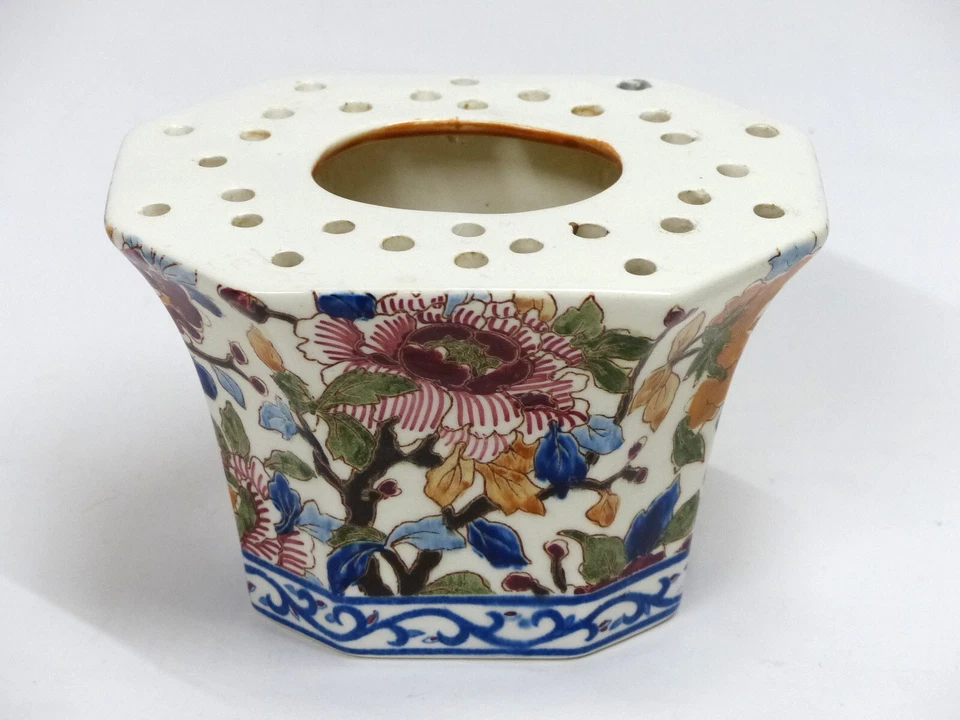 Bouquetière Blumensteckvase Blumenvase in Fayence | handbemalt | Gien Frankreich