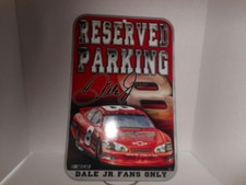 DALE EARNHARDT JR. RESERVED PARKING MAN CAVE SIGN - PLASTIC