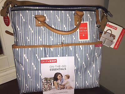 Skip Hop DUO Special Edition Luxe Diaper Bag In French Stripe w