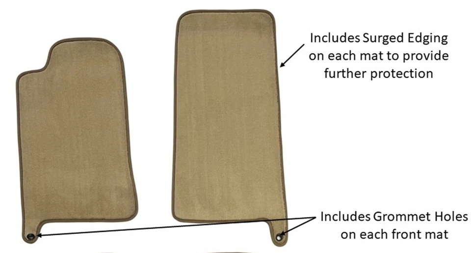 1995 1996 1997 Jaguar XJ6 Beige Floor Mats 4 Piece Tan Mat Set 95 96 97 - Image 2 of 3