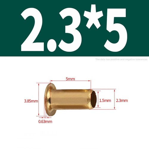 M0.9 - M6 Brass Hollow Rivets Crimped Rivet Copper Eyelets Tubular Rivets - Picture 34 of 79