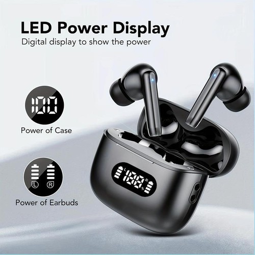 Wireless Earphone 40db Noise Cancelling Bluetooth 5.3 Headphone 6 Mic Enc with L - Picture 23 of 24