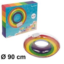 Pride Swimring Tęczowe opony pływackie Nadmuchiwane Kolorowe Ø 90 cm Basen NOWY/ORYGINALNE OPAKOWANIE