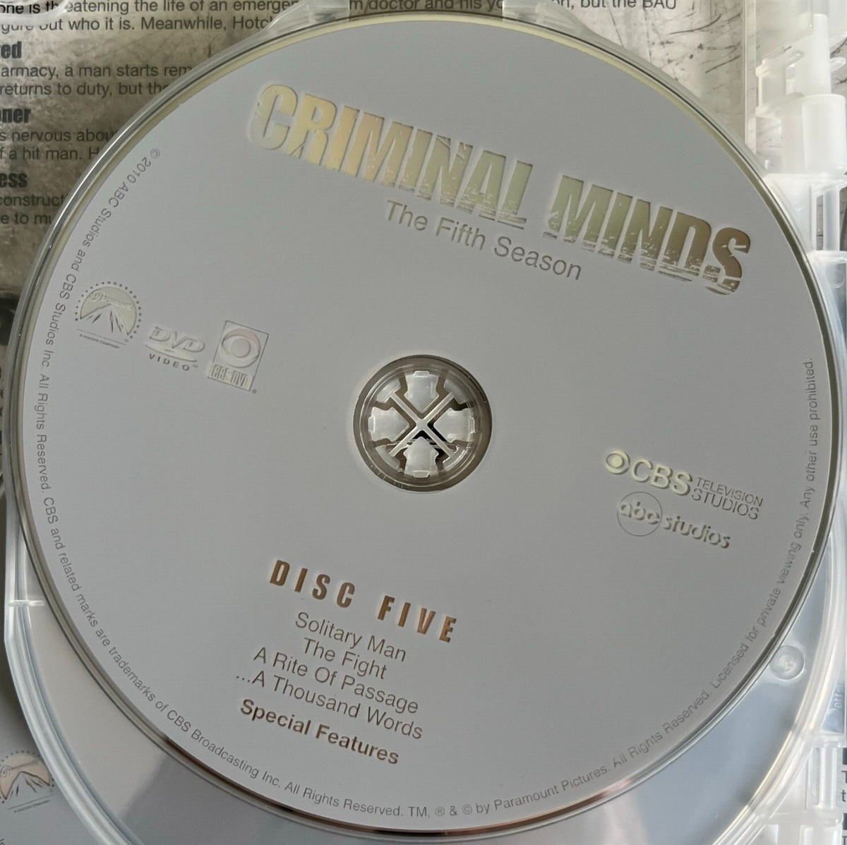Criminal Minds Complete Fifth Season 5 (DVD 6-Disc Set