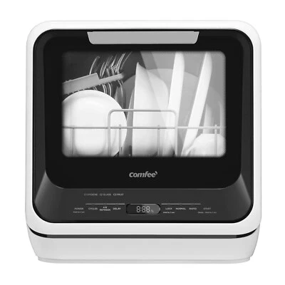 COMFEE' Portable Mini Dishwasher Countertop with 5L Built-in Water Tank for Apar