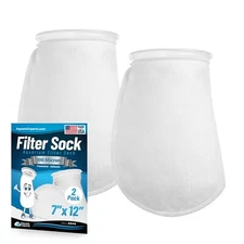 Aquatic Experts 7-Inch Ring 100 Micron Felt Filter Socks - Medium for Aquariums