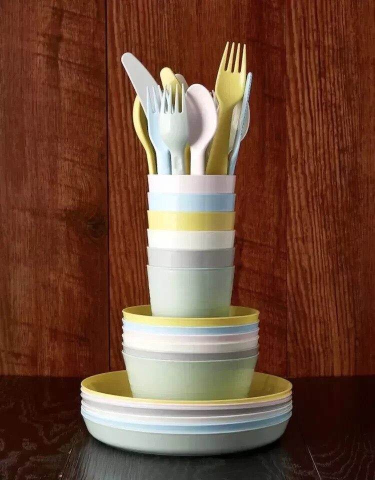 IKEA Kalas Niños Niños Plato Plástico Tazas Cuencos Juego de Cubiertos o Individual