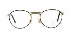 Club LA 7104 Mens Womens P3 Gold Black Tortoise Eyeglasses Vintage 90s Italy NOS