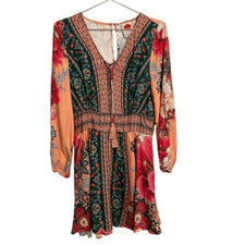 Farm Rio x Anthropologie Topanga Mini Dress Boho Pockets Floral Size MED NWT