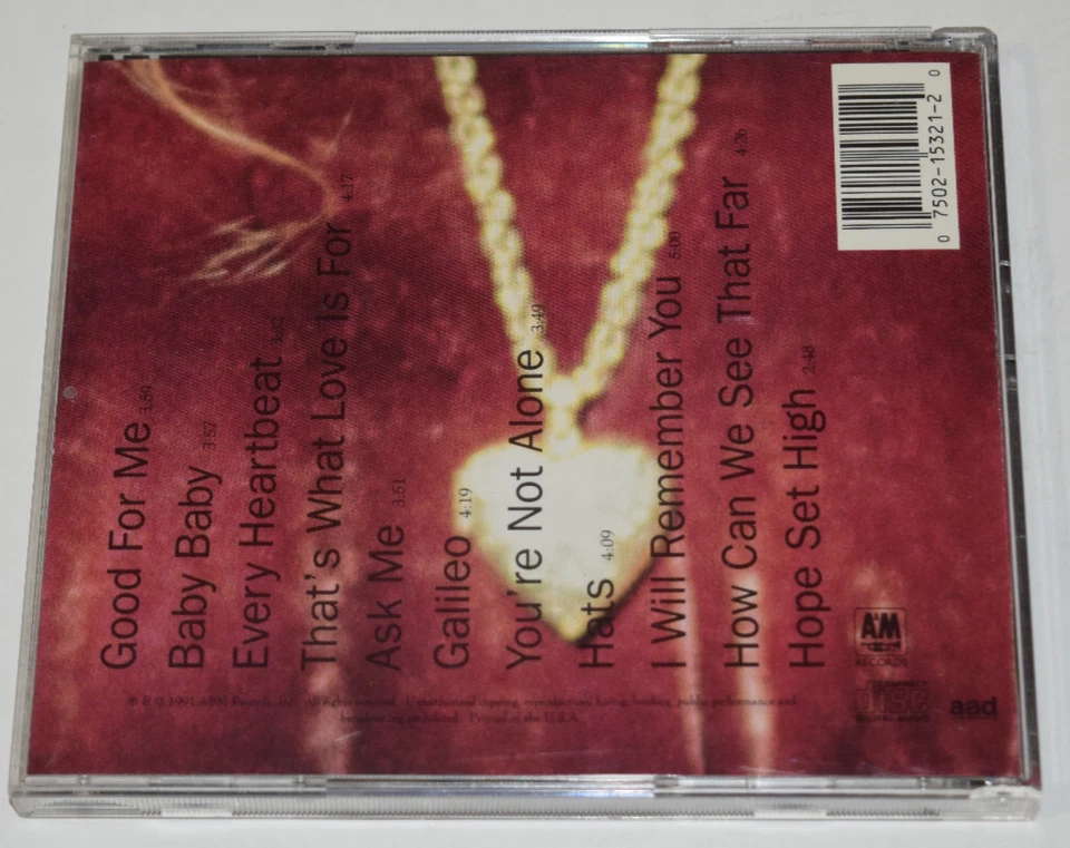 Amy Grant Heart in Motion (CD, Mar-1991, A&M (USA) Christian Rock music Foto 3 de 4