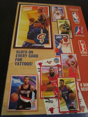 NBA 32 VALENTINES 32 STICKERS 2017 LEBRON JAMES - JAMES HARDEN