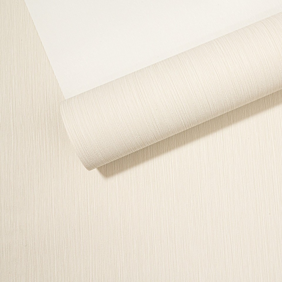 Plain Off White Stripe Wallpaper Textured Slight Imperfect Heavy Weight