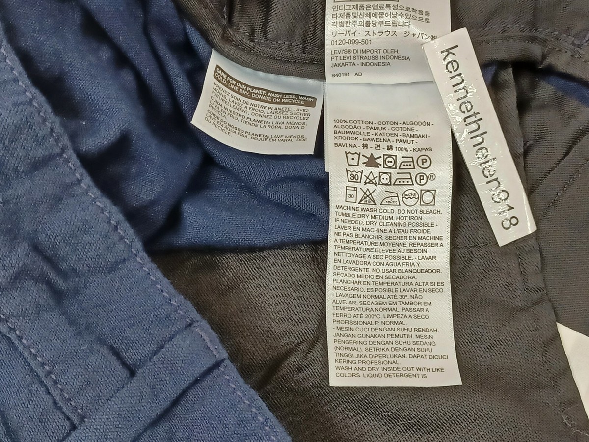 LEVIS MADE & CRAFTED LOOSE TROUSER PANTS 176100002 NAVY BLUE