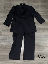 JoS A. Bank Established 1905 Suit Black Striped Tailored Fit