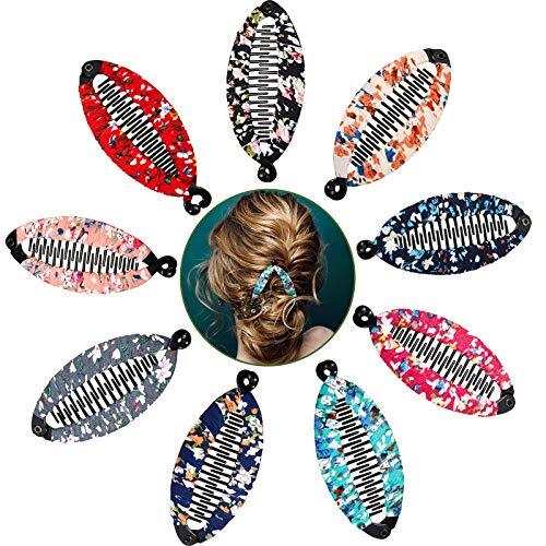 9 Pieces Banana Hair Clip Floral Clincher Hair Claws 4.3x2 Inch (Pack of 9) - Bild 1 von 7