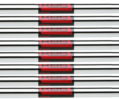 Set of 8 KBS Tour Chrome Iron Shafts Stiff Flex Parallel .370 Tip 43.5'' NEW
