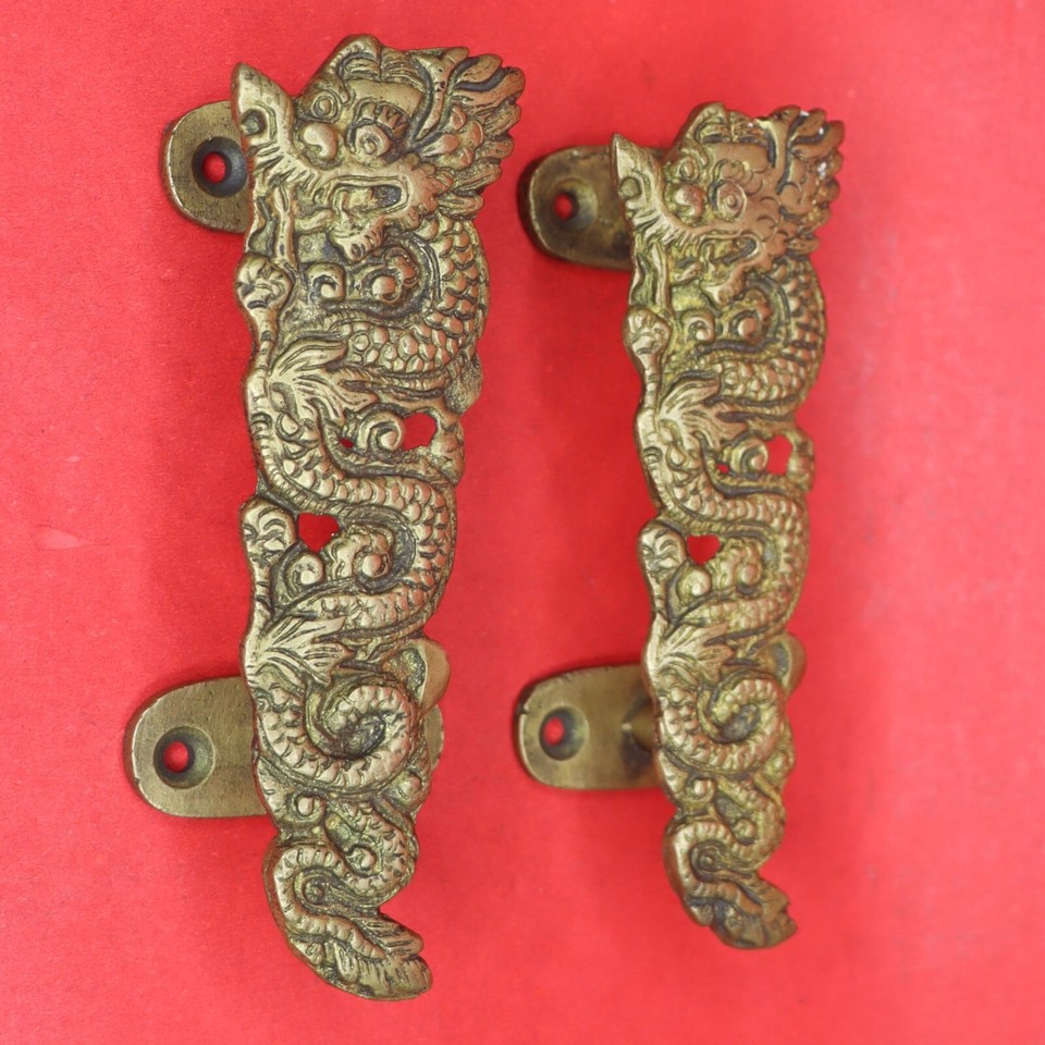 Dragon Shape Handcrafted Brass Antique Style Window Cupboard Door Pull