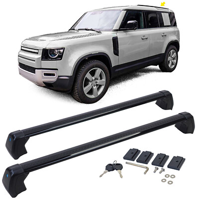 Für Land Rover Defender 110 L663 ab 2019- Dachträger Querstreben Alu Schwarz