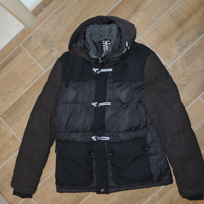 Steppjacke im Fabrik-Mix L Herren grau/schwarz