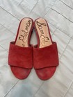 Sam Edelman Women's Red Suede Slip-on Sandal Size 6 GUC Cute Liliana