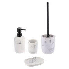 4-Piece Marble Bathroom Accessory Set