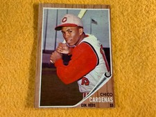 E8-97 BASEBALL CARD - CHICO CARDENAS - CINCINNATI REDS -1962 TOPPS - CARD #381