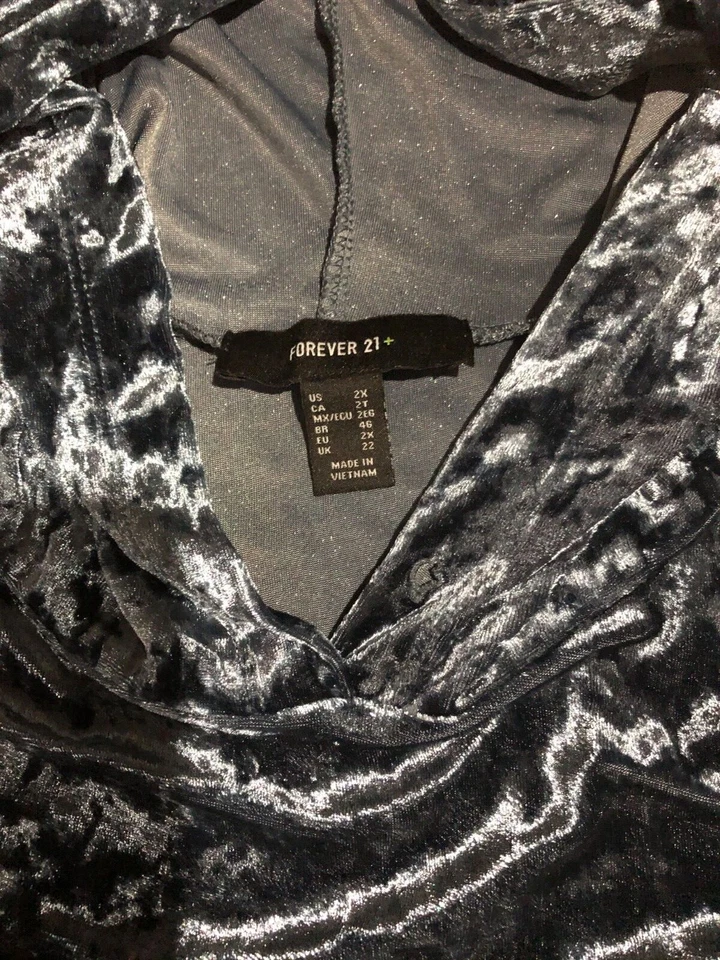 Forever21 Conjunto Conjunto de 2 Piezas Azul Metálico Mujer Talla 2X Foto 3 de 4