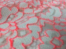 ASOS Exclusive Neon Pink Ivory Lace Swing Dress Petite US6 UK10 EU38 Sleeveless