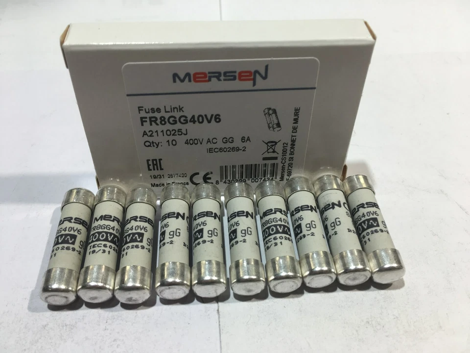 FERRAZ SHAWMUT MERSEN FR8GG40V6 400V 6A Fuse 8 x 31 mm JPSF650