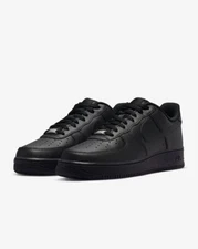 Nike Men's Air Force 1 '07 Black Shoes - Air Cushioning & Leather Uppe