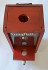 VINTAGE GUMBALL DISPENSER ONE CENT WOOD GLASS — photo 2