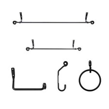 Farmhouse 5-Piece Wrought Iron Bathroom Hardware Set- Amish Made