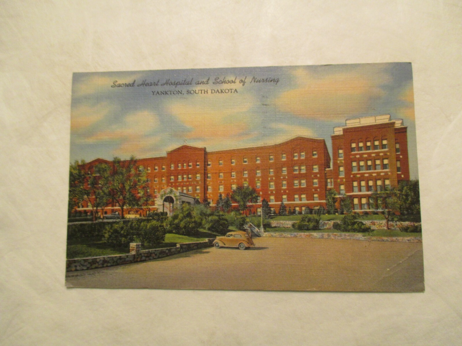 South Dakota Postcard Sacred Heart Hospital School of Nursing Yankton