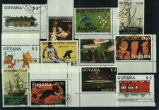 Guyana - Briefmarkenlot - 1 Steckkarte - gestempelt