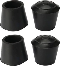 uxcell 4pcs Leg Caps Tips 16mm 5/8 Inch Anti Slip Rubber Furniture Black 
