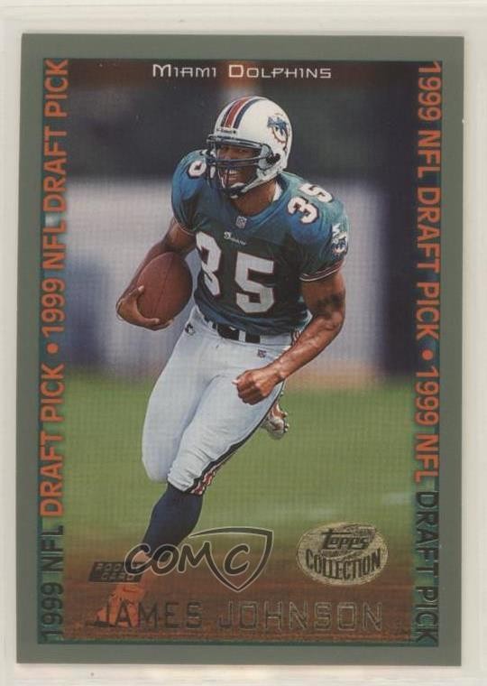 1999 Topps NFL Draft Pick Collection James Johnson #335 Rookie RC 0b2