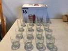 16 Piece - Vintage Anchor Hocking Starfire  Beverage Set  8-12oz & 17oz New Box