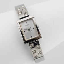 GUESS U85079L1 Crystal Inlay Quartz Analog Women's Watch Sz. 7 1/4" New Battery