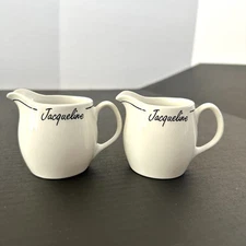 Pair of 2 Steelite International JACQUELINE White Creamers Restaurant Ware