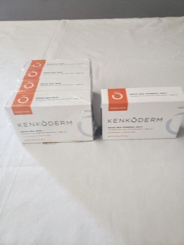 Kenkoderm Psoriasis Dead Sea Mud 4.25 oz Soap with Shea Butter & Argan Oil Lot