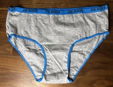 Vintage Joe Boxer Bikini Panties 100 Cotton Blue Grey Size 7 Logo Band Kmart