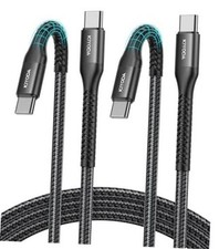 USB C to C Cable 60W Fast Charging Cable for CarPlay 6FT Black USB C to USB C